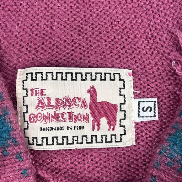 the Alpaca Connection Womens Handmade Hooded Fringe Sweater Sz Small - Picture 6 of 6